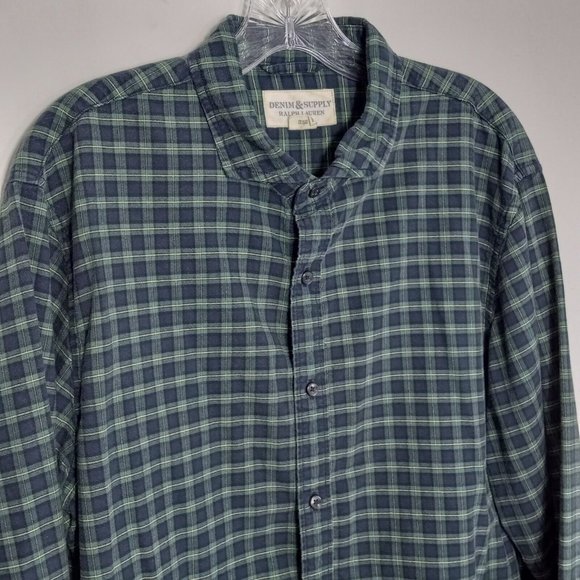 Ralph Lauren Denim & Supply Shirt Mens XL Plaid LS Button Down - Picture 3 of 10